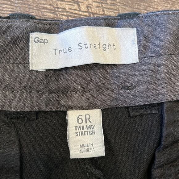 Gap True Straight True Black Two Way Stretch Trouser Pant Size 6R - Picture 7 of 8